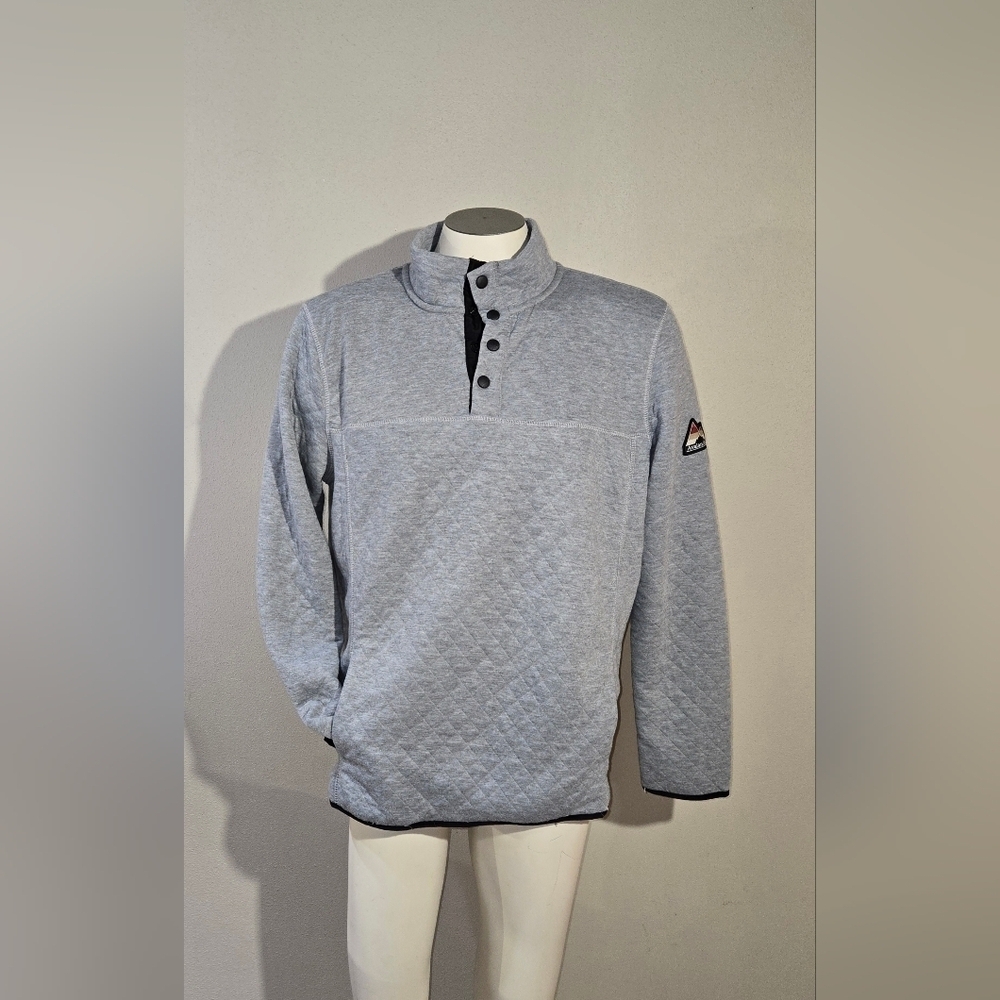 AVALANCHE Outdoor Pullover 1/4 Snap Sweater Gray Men's Size Large